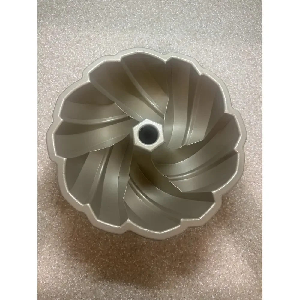 Nordic Ware 75th Anniversary Braided Bundt Cake Pan Gold 12 Cup Made in USA